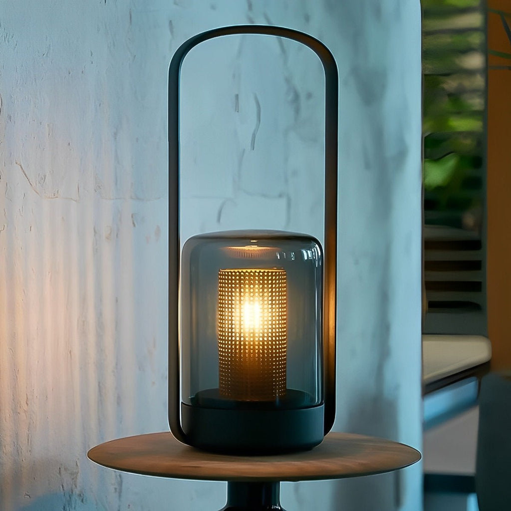 Cylinder Waterproof Solar LED Outdoor Table Floor Lamp