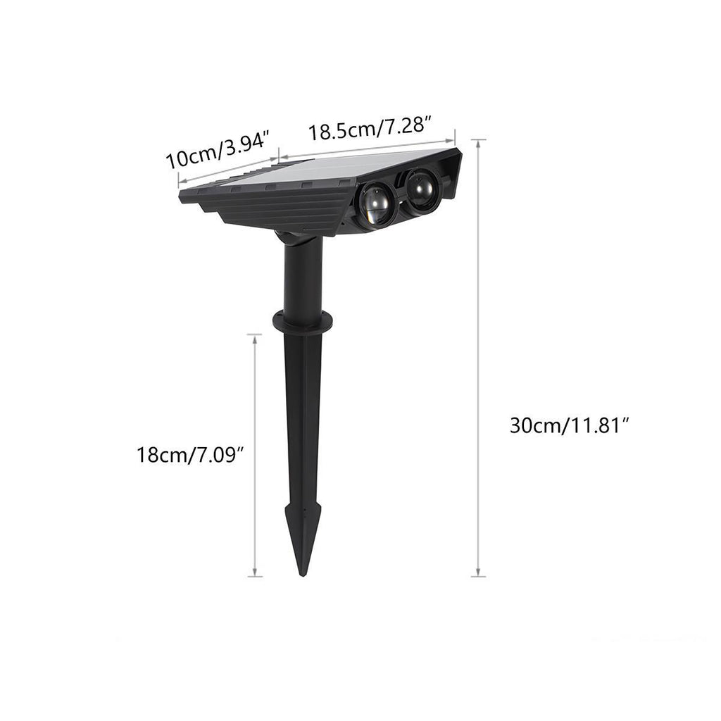 Waterproof LED Solar Multi-zoom Spot Light Landscape Lighting